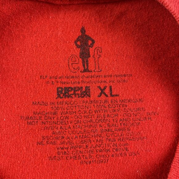 Elf Movie Shirt Mens Extra Large Red OMG Santa I Know Him Christmas Buddy Xmas - Picture 4 of 7